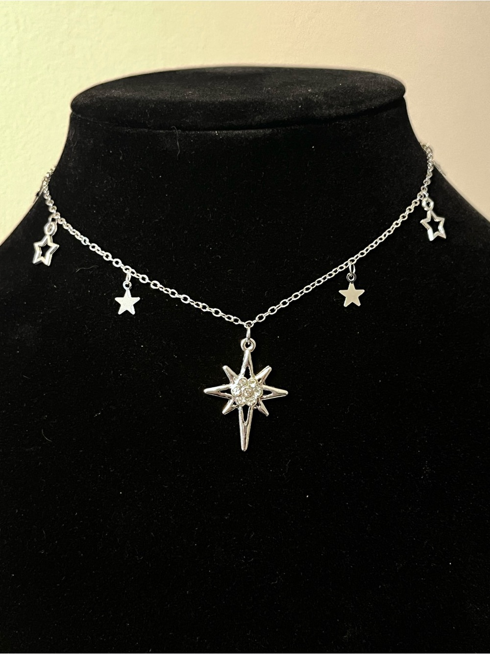 Hand Crafted Silver Star Charm Necklace - Picture 3 of 4